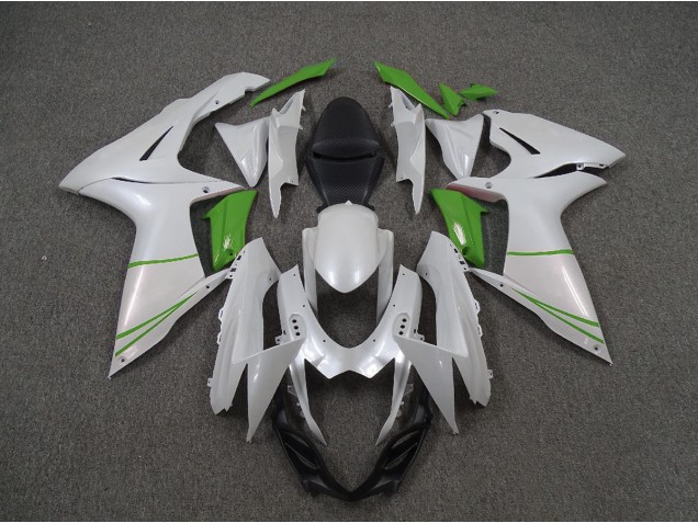 Bianco Perla & Verde 11-24 GSXR 600-750 Carene Moto