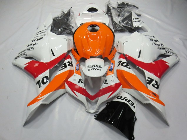 Bianco Rosso & Arancione Repsol 09-12 CBR600RR Carene Moto