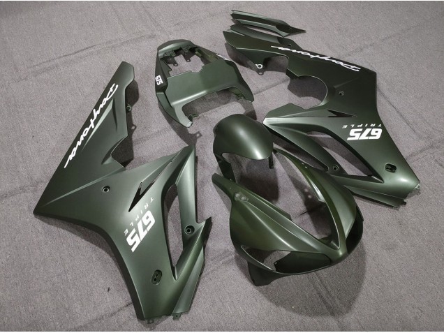 Bianco Verde Opaco 09-12 Daytona 675 Carene Moto