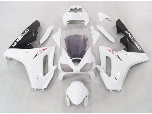 Bianco W Nero Inferiore 06-08 Daytona 675 Carene Moto