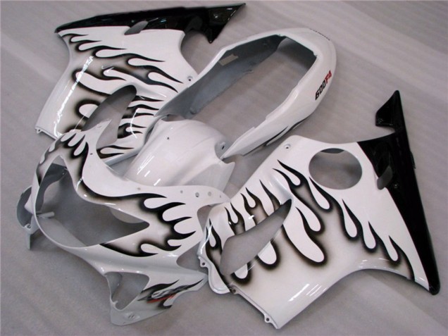 Blanc Et Noir Flamme 99-00 CBR600 F4 Carene Moto