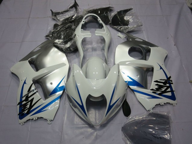 Blu Bianco & Argento 97-07 GSXR 1300 Carene Moto