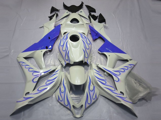 Blu Fiamma Su Bianco 07-08 CBR600RR Carene Moto