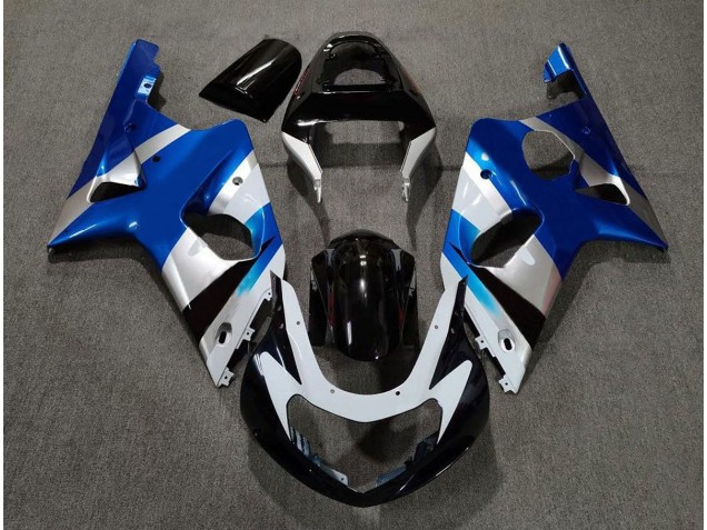 Blu Lucido & Argento OEM 00-02 GSXR 1000 Carene Moto