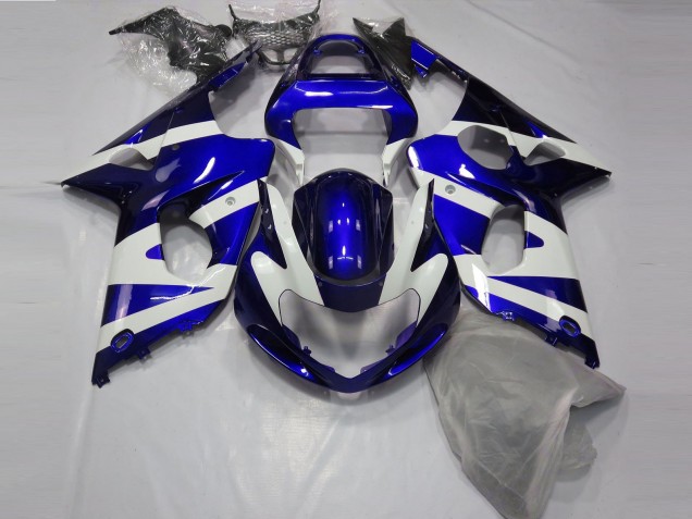 Blu Lucido & Bianco 00-02 GSXR 1000 Carene Moto