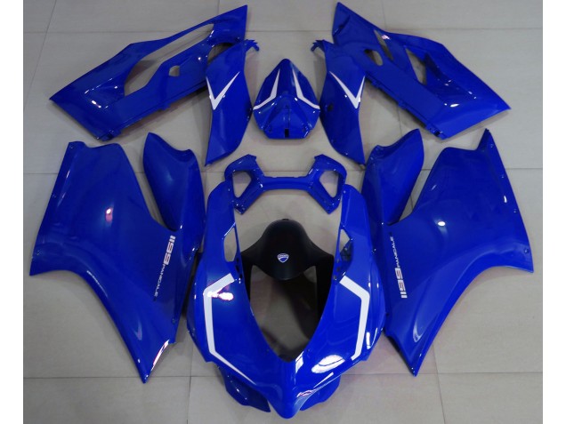Blu Lucido & Bianco 11-14 Ducati 1199 Carene Moto