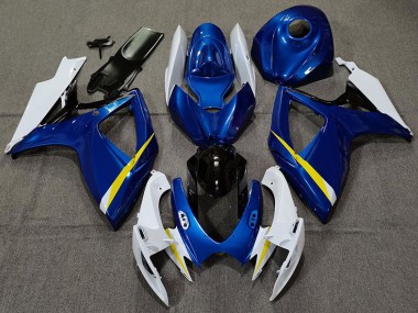 Acquista Blu Lucido Bianco & Giallo 06-07 GSXR 600-750 Carene Moto