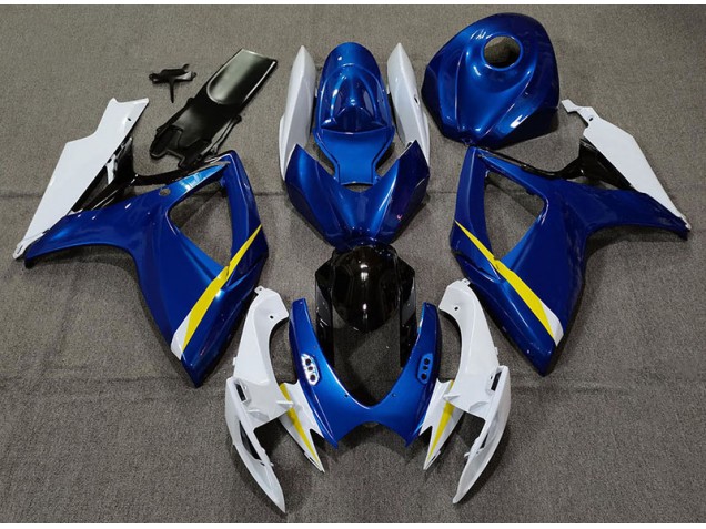 Blu Lucido Bianco & Giallo 06-07 GSXR 600-750 Carene Moto