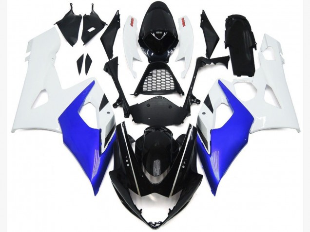 Blu Lucido & Bianco Lucido 05-06 GSXR 1000 Carene Moto