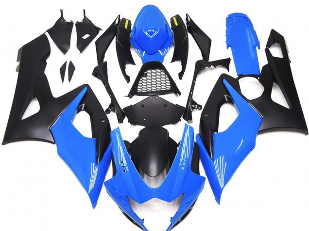 Blu Lucido Con Loghi Gialli 05-06 GSXR 1000 Carene Moto