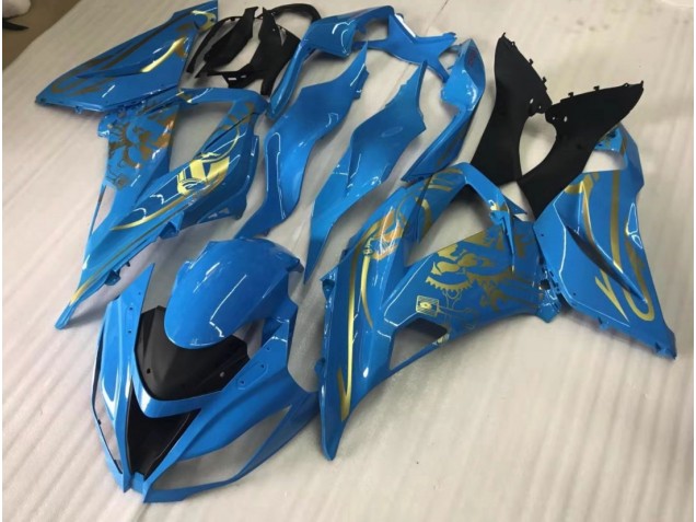 Blu Lucido Con Oro 16-19 ZX10R Carene Moto