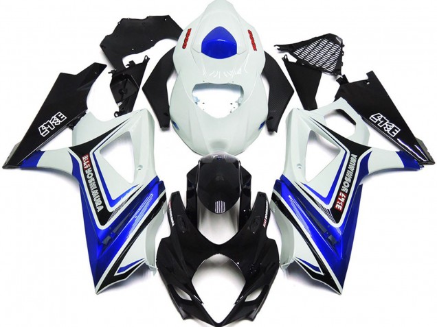 Blu Lucido Con Stile OEM Bianco & Nero 07-08 GSXR 1000 Carene Moto