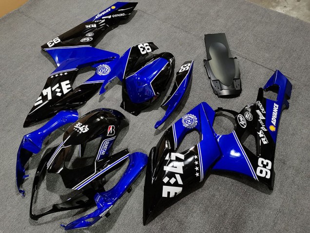 Blu Lucido & Nero 05-06 GSXR 1000 Carene Moto