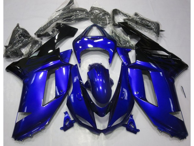 Blu Lucido & Nero 07-08 ZX6R Carene Moto