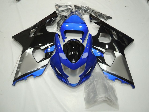 Blu Nero & Argento 04-05 GSXR 600-750 Carene Moto
