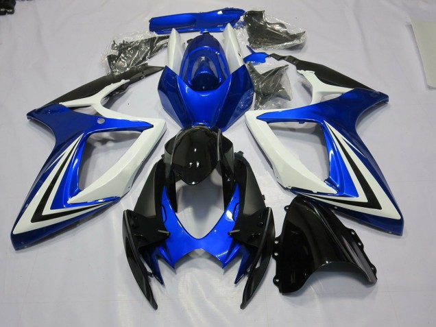 Blu Nero & Bianco 06-07 GSXR 600-750 Carene Moto