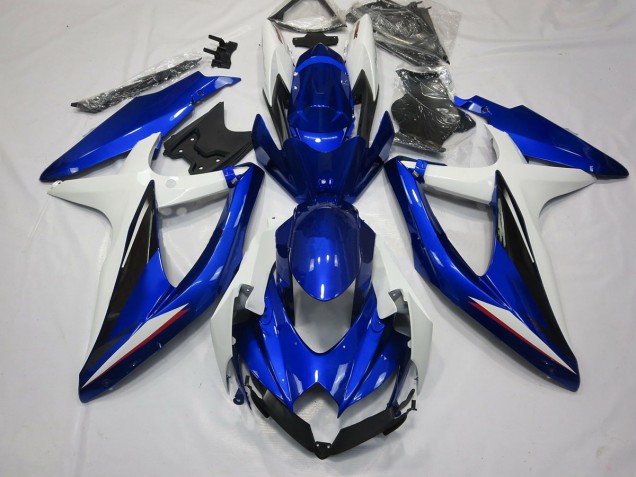 Blu Nero & Bianco 08-10 GSXR 600-750 Carene Moto