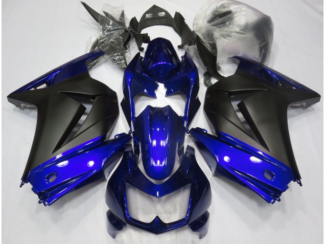 Blu & Nero Opaco 08-12 Ninja 250 Carene Moto