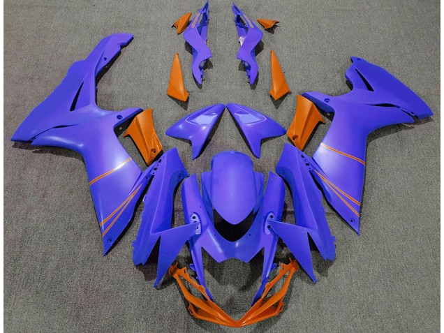 Blu Oceano Opaco & Arancione 11-24 GSXR 600-750 Carene Moto