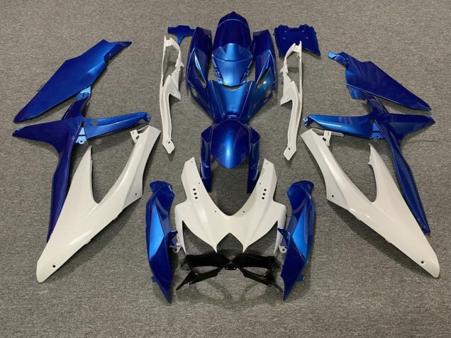 Blu Perla & Bianco 08-10 GSXR 600-750 Carene Moto