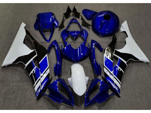 Blu Scuro & Bianco Personalizzato 08-16 R6 Carene Moto