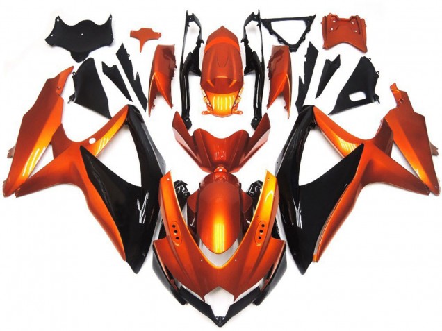 Bronzo Arancione & Nero 08-10 GSXR 600-750 Carene Moto