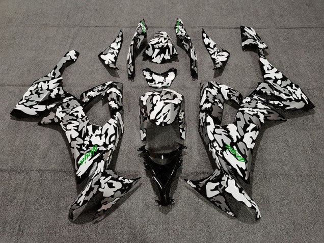 Camo & Logo Verde 08-10 ZX10R Carene Moto
