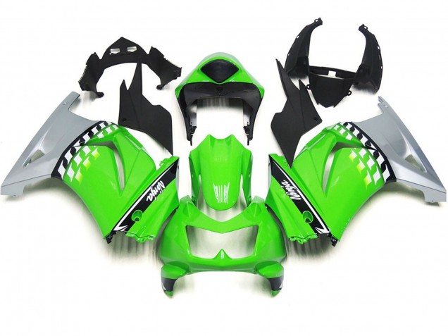 Controllo Verde & Nero 08-12 Ninja 250 Carene Moto