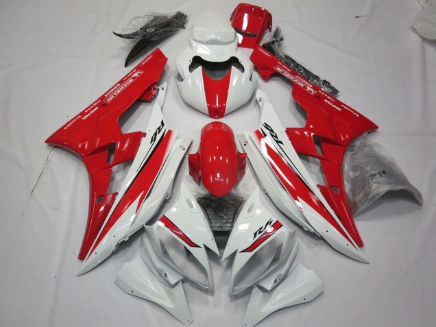 Design In Stile Bianco Rosso 06-07 R6 Carene Moto