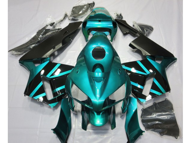 Design Verde Acqua & Nero Lucido 05-06 CBR600RR Carene Moto