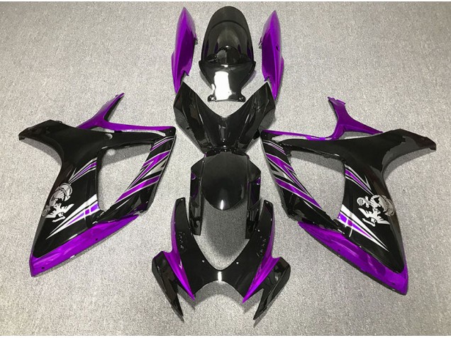 Design Viola Lucido & Nero 06-07 GSXR 600-750 Carene Moto