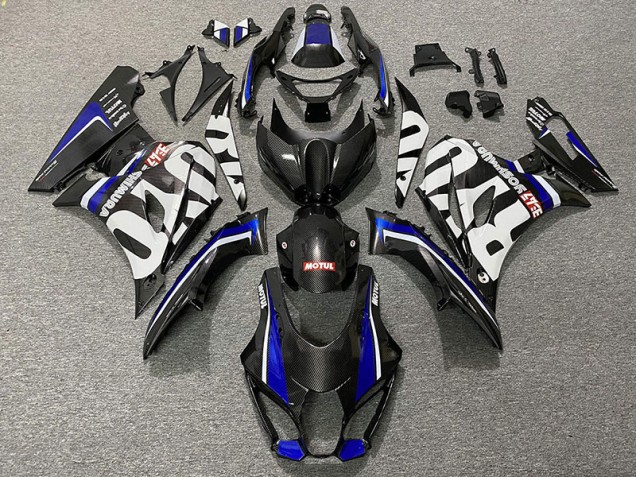 Fibra Di Carbonio Stile & Blu 17-23 GSXR 1000 Carene Moto