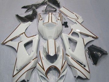 Acquista Gessato Bianco Arancione Lucido 07-08 GSXR 1000 Carene Moto