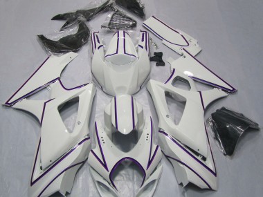 Acquista Gessato Bianco Viola Lucido 07-08 GSXR 1000 Carene Moto