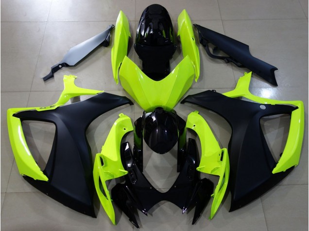 Giallo Lucido & Nero 06-07 GSXR 600-750 Carene Moto