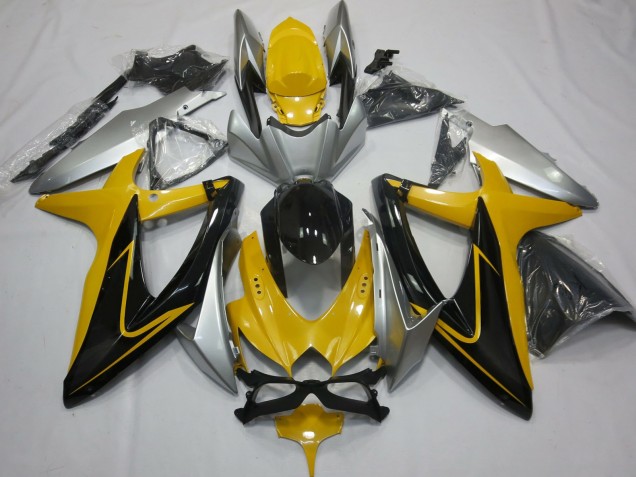 Giallo Nero & Argento 08-10 GSXR 600-750 Carene Moto