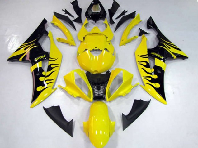 Jaune Flamme 08-16 R6 Carene Moto