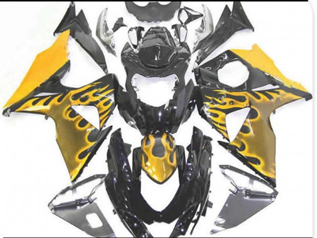 Jaune Flamme 09-16 GSXR 1000 Carene Moto