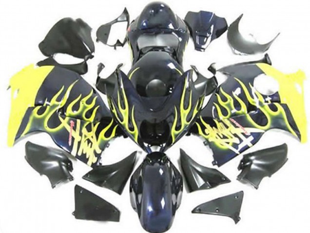 Jaune Flamme 97-07 GSXR 1300 Carene Moto
