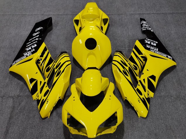 Jaune Noir Flamme 04-05 CBR1000RR Carene Moto