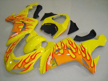 Acquista Jaune Orange Flamme 06-07 ZX10R Carene Moto