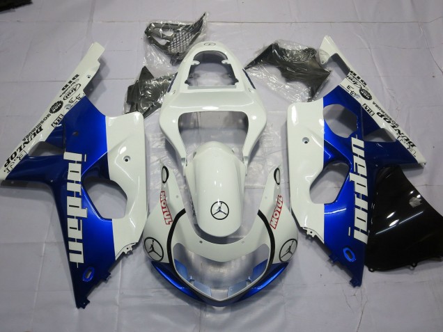 Jordan Bleu Et Blanc 00-02 GSXR 1000 Carene Moto