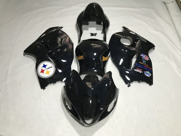 Logo Della Squadra Nero Lucido 97-07 GSXR 1300 Carene Moto