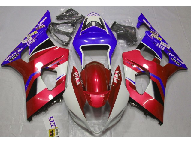 Lucentezza Candy Rosso & Blu 03-04 GSXR 1000 Carene Moto