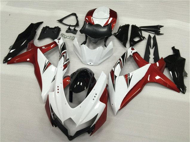 Acquista Carena Moto Suzuki GSXR 600/750 2008-2010 - Bianco Rosso Nero Lucido