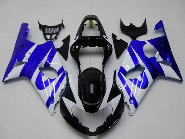 Acquista Carena Moto Suzuki GSXR 1000 2000-2002 - Bianco Blu Nero Lucido