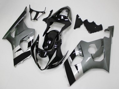 Acquista Carena Moto Suzuki GSXR 1000 2003-2004 - Nero Lucido Argento Grigio