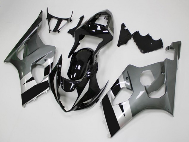 Acquista Carena Moto Suzuki GSXR 1000 2003-2004 - Nero Lucido Argento Grigio