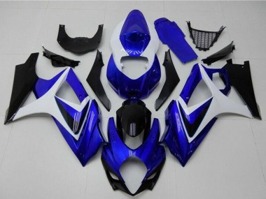 Acquista Carena Moto Suzuki GSXR 1000 2007-2008 - Bianco Blu Nero No Decal
