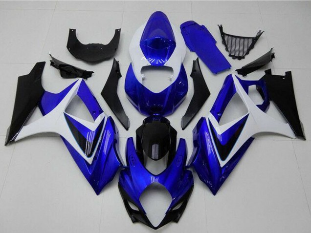 Acquista Carena Moto Suzuki GSXR 1000 2007-2008 - Bianco Blu Nero No Decal